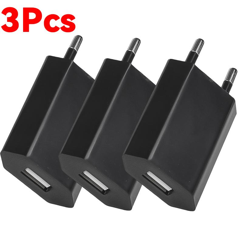 1-5Pcs Mini Universal 5V 1A EU Plug USB Wall Charger Portable Travel USB Power Adapter Charger For Phone Samsung Xiaomi Huawei