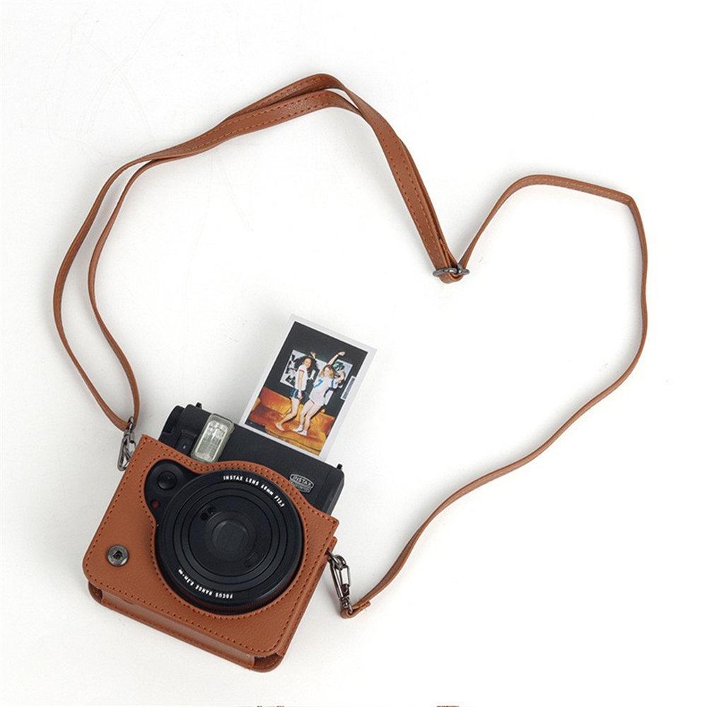 Für Instax Mini 99 Kameratasche PU-Leder Weiche Schutzhülle Für Fujifilm Filmkamera Tasche Mit Schultergurt