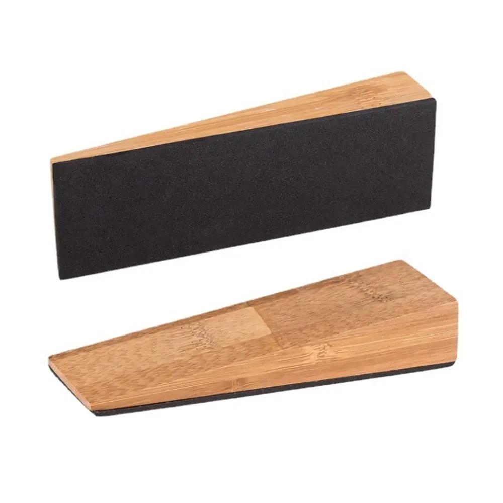 Wood Wooden Door Stopper Wear-Resistant Slip-Resistant Anti-collision Stopper No punching Wall Floor Furniture Protection
