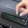 Beautiful ABS Phone Number Plate Black White 5 Sets of Numbers Plates Fluorescence Temporary Parking Plate