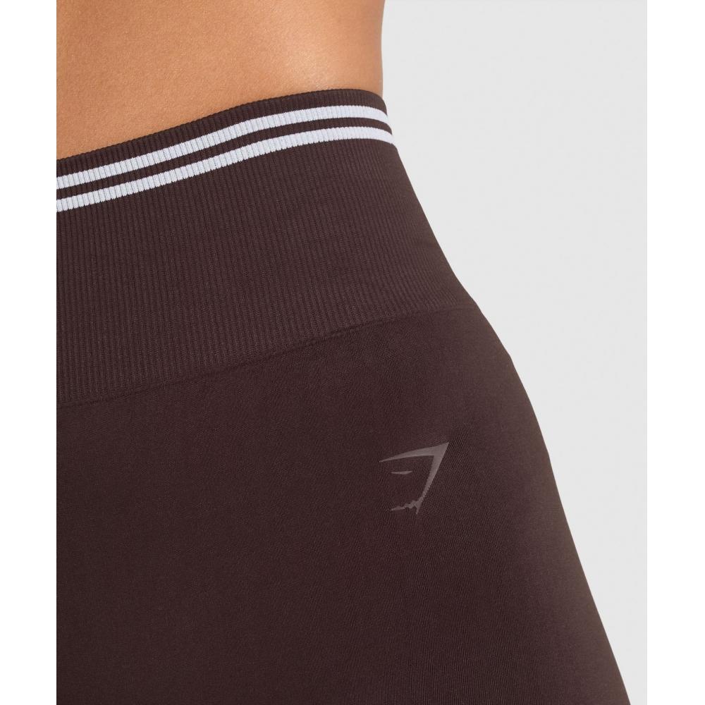 Gymshark Contrast Seamless Leggings Heritage Brown B2c1h Ncnz
