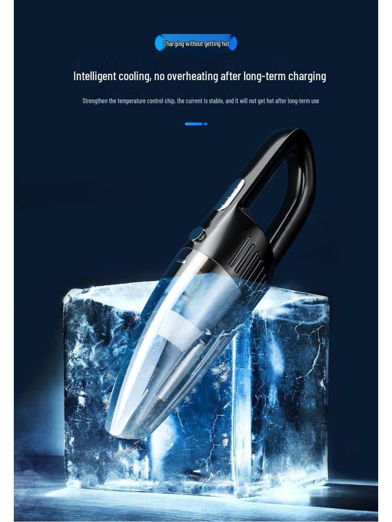 Portable Handheld Car Vacuum Cleaner - Wireless, High Power, Strong Suction
