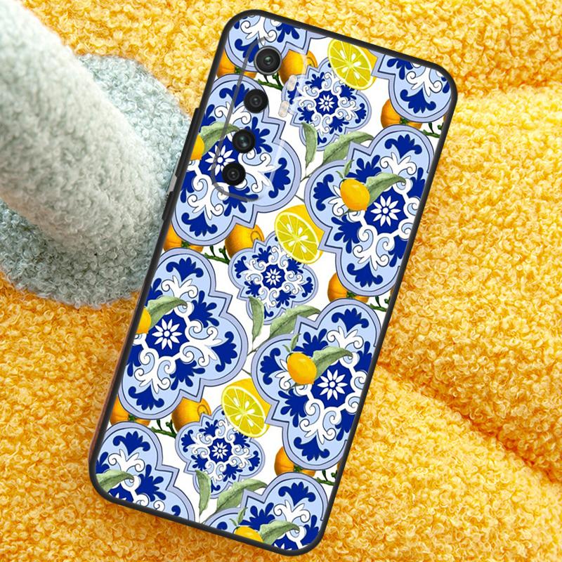 Mittelmeer-Zitronen-Hülle für Xiaomi 13T 14T 15T 14 15 Ultra 17 Pro Max Hülle für POCO F8 F7 X7 Pro F5 F6 X5 X6