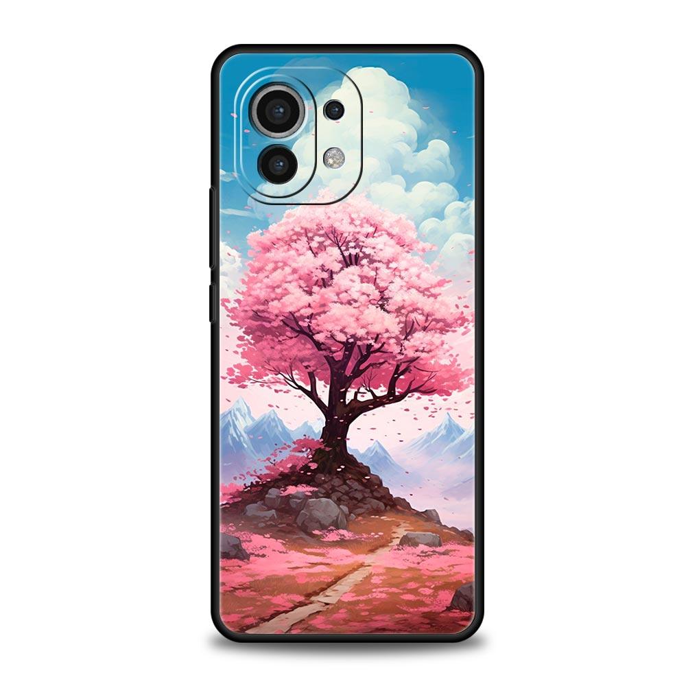 Cherry Blossom Tree Phone Case For Xiaomi Mi 15 14 Pro 13 12 11 Lite 5G 10T 11T 12T 13T 14T Poco X6 X5 X4 X3 NFC F3 F4 GT Cover