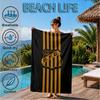 Powerful Football Crest Design Printed Microfiber Beach Towel, Soft And Absorbent, Quick-Dry, Ideal for Summer Travel, Beach Essential, Swimming Pool