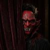 Durable Halloween Fancy Dress Scary Demon Masque for Adults, Horror Red Devil Full Theme Face Party, Haunted House, Cosplay Prop Breathable Foam