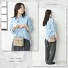 Vanity Small Shoulder Large Stylish Cute Shoulder Cosmetic R55 Greige [Cross Marberry] Bag, Quilted, Capacity, Chain, Bag, Pouch, Party, Makeup,