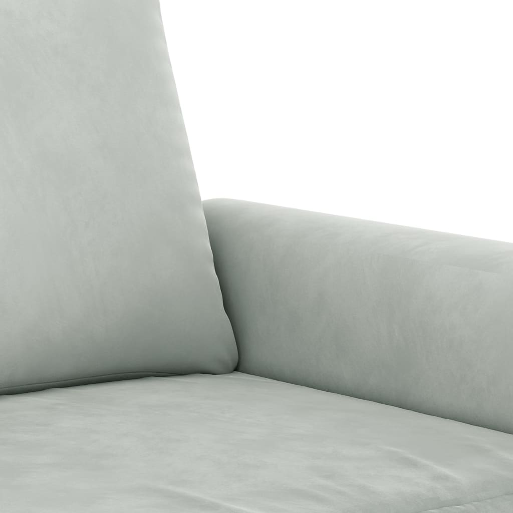 Vidaxl 4-Cz. Relaxation Set With Cushions, Light Grey, Velvet