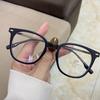 Ultralight Blue Blocking Glasses Girl Retro Green Frame Plain Glasses Blue Light Bezel Transparent Eyewear Glasses for Women