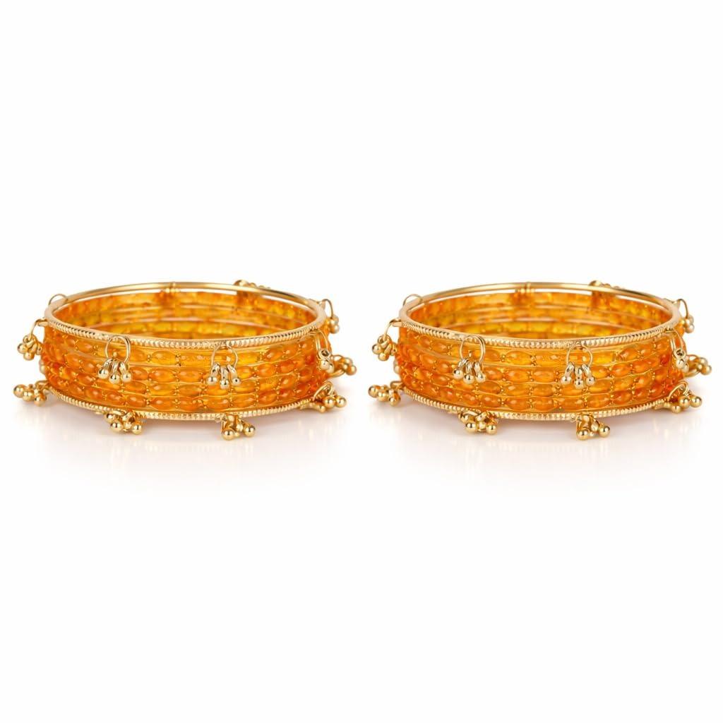 16 Pcs Trendy Stylish Glass & Kashmiri Ghungroo Bangles Set for Women & Girls | Latest Traditional Festive Wedding Party Jewellery