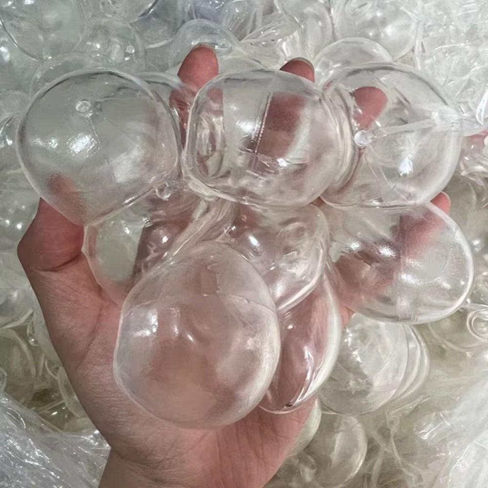 Slow Rebound DIY Empty Ball Skin TRP Casting Molds Sphere Jewelry DIY Pressure Ball Kit 4/5/6cm Transparent White