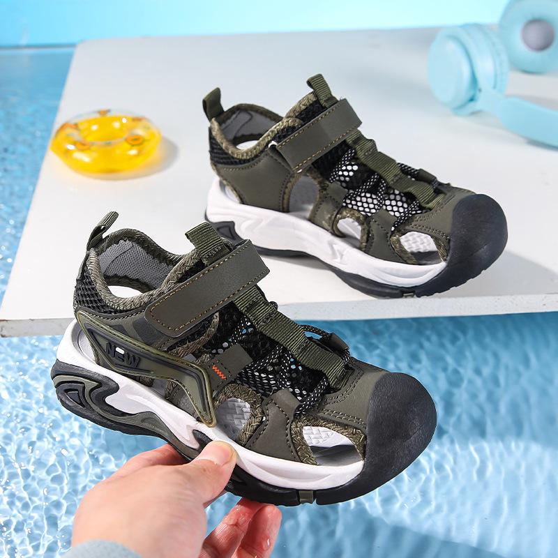 Boys' Lightweight Closed-Toe Water-Resistant Sandals - Non-Slip Outdoor Sports Beach Shoes (2026 Summer Style)
