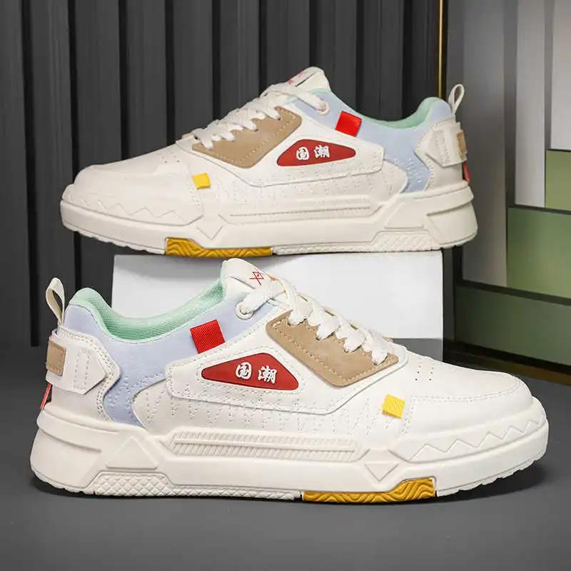 Fashion With Lacing Thick Heel Men's Sneakers For Summer Tennis Men's Moccasin Shoes Men's Lace Basketball Sport Krasovka Popular