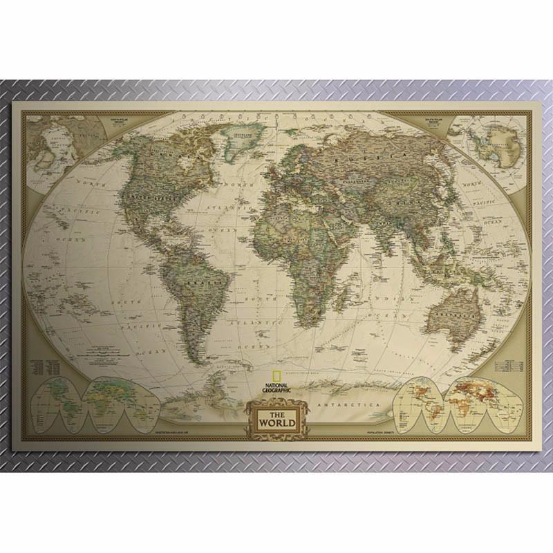 Retro Papier Poster Globus Alte Welt Karte Geschenke 72x51cm*ZP Retro Papier Poster Globus Alte Welt Karte Geschenke 72x51cm*ZP