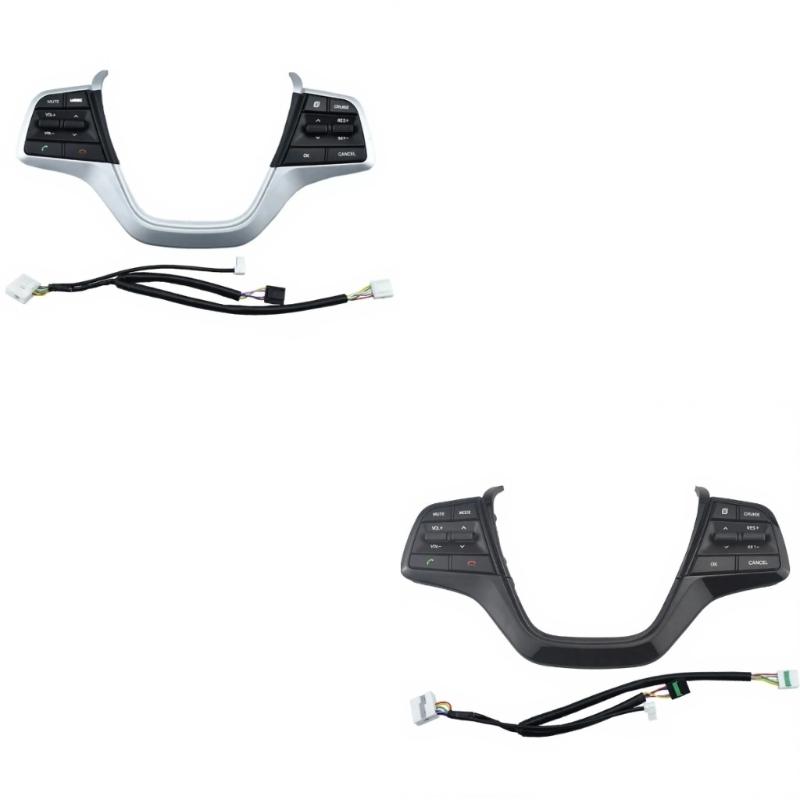 Car Steering Wheel Multifunction Button Assembly with Harness and Trim Frame 96720F2040 Simple Installation for 1.6l Routine