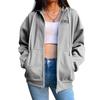 Women's Hooded Long Sleeve Zip-Up Cardigan with Plus Velvet (Autumn 2025)