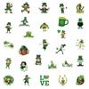10 30 50 100pcs  St. Patrick's Day Cartoon Stickers Creative Funny  Cute Stickers Kids Toys Diy  Pvc Easter Decal Decor Stickers