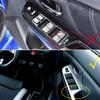 Fiber Style Door Switch Panel Window Lift Button Frame Window Decoration Protective Sticker for Subaru WRX S4 WRX STI Levorg Model and Impreza GP GJ