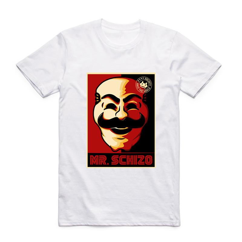 2017 Men Print Genius Mr Robot Fsociety T-shirt O-Neck Short Sleeve Summer Hacker Evil Genius Series Tee Hip Hop Funny T Shirt