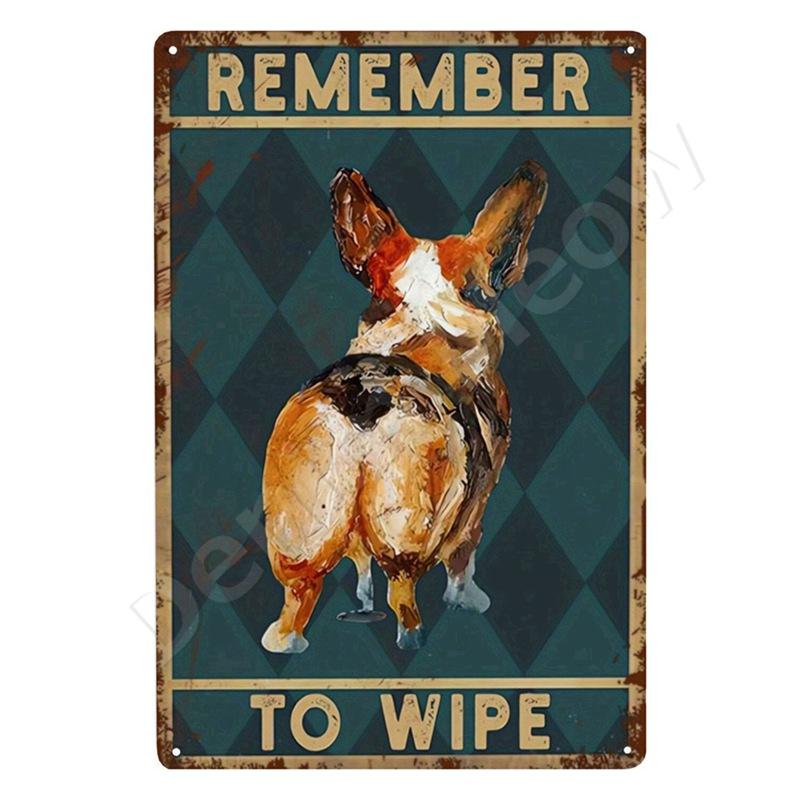 Dachshund Metal Tin Sign, Doberman Dog, Retro Art, Yorkie, Funny Pet Poster, Cafe, Kitchen, Home, Wall Decoration, Plaque Gif