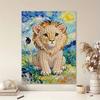 DIY Frameless Pearl Painting Kit Lion King 3D Shiny Bead Art Canvas Relaxing Creative Craft for Home Wall Decor Gift