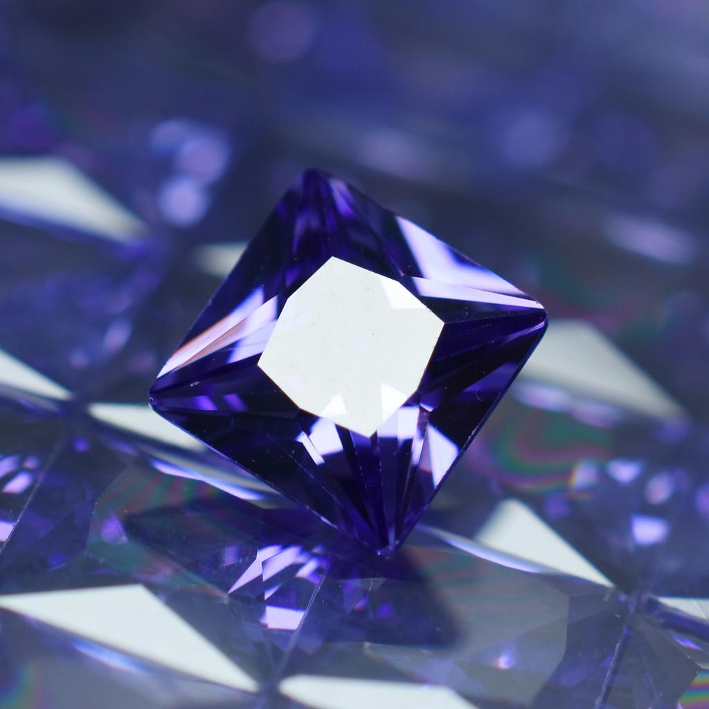 Natural Purple Tanzanite Loose Gemstone 51 pcs Square Cut 7x5 mm Lot for Jewelry Making and Crafts
