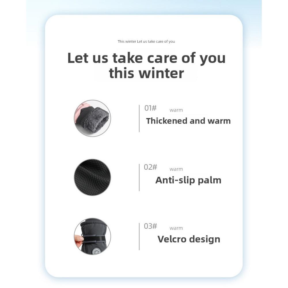 **Winter Ski Gloves Minimalist Style Warm Gloves Women Autumn Winter Waterproof Outdoor Cycling Thickened Men Gloves**