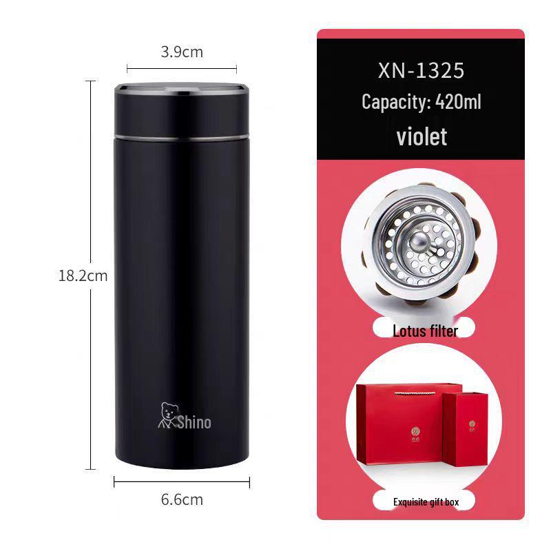 

Xinuo Stainless Steel Vacuum Insulated Cup with Tea Infuser – Perfect for Business, Office, Car, and Leisure 420ml, 530ml