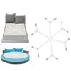 12 Clips Elastic Bed Sheet Grippers Belt Fastener Non-Slip Strap Mattress Clip Fasteners Cover Blankets Grippers Organize Gadget