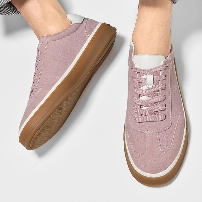 Fashion Retro Fashionable Comfortable Man Flat Walking Shoes Brand Split Leather Sports Shoes Quality Men Commuting Leather Casual Shoes