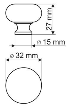 GP16 Knob, Gold Gloss