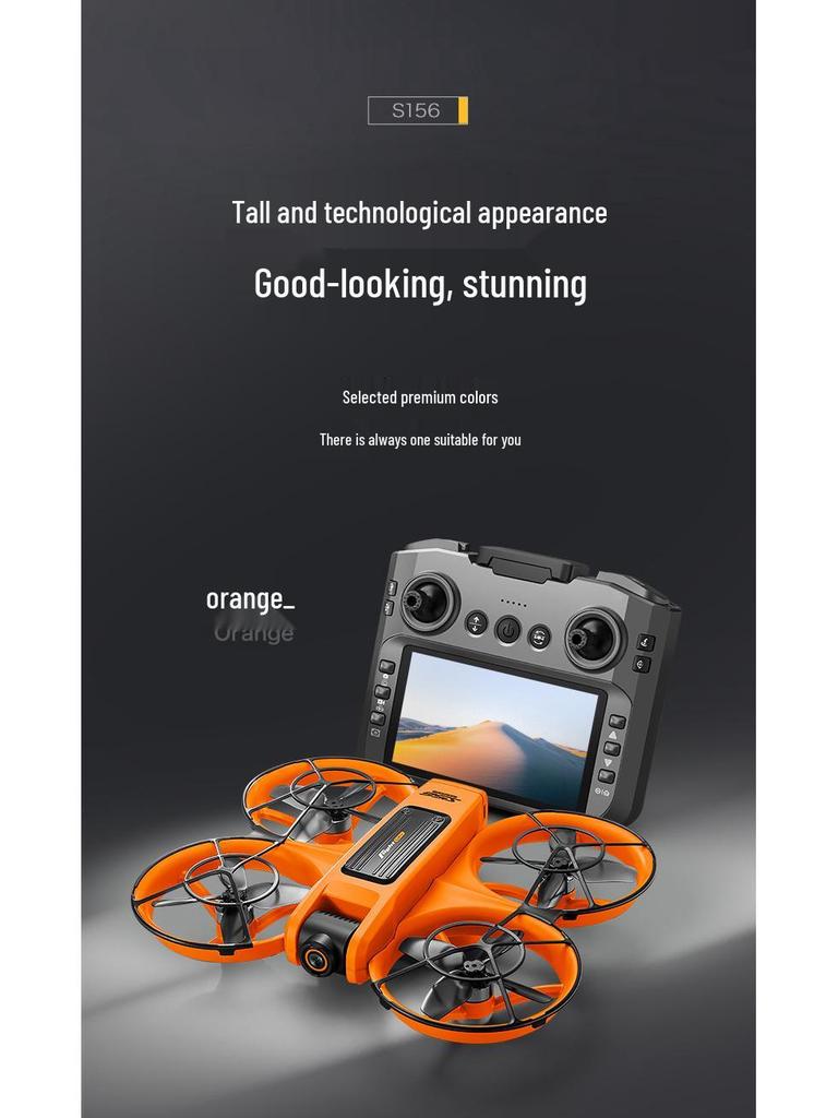 S156 Brushless FPV Racing Drone with Screen: High-Definition Aerial Photography, Four-Axis Design, Optical Flow Positioning