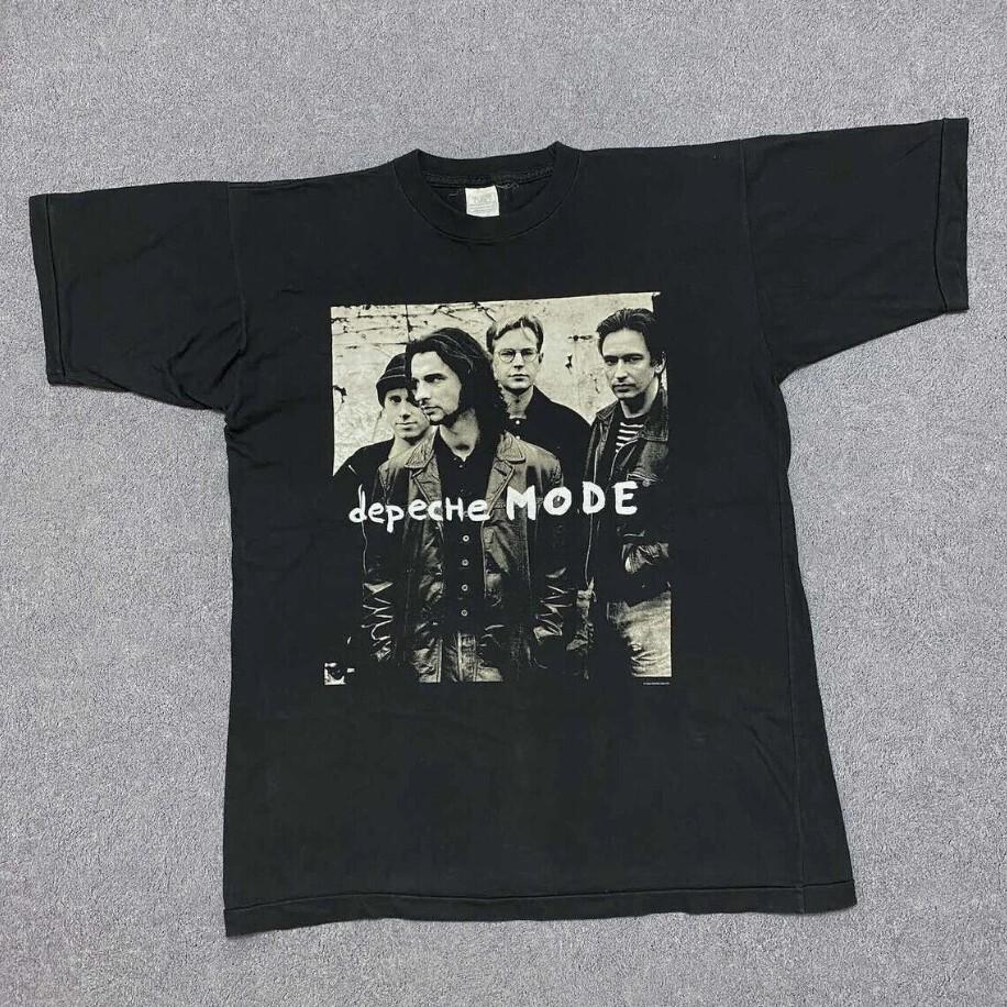 1993 Винтажная футболка Depeche Mode Футболка с тура Devotional Черный хлопок Унисекс S