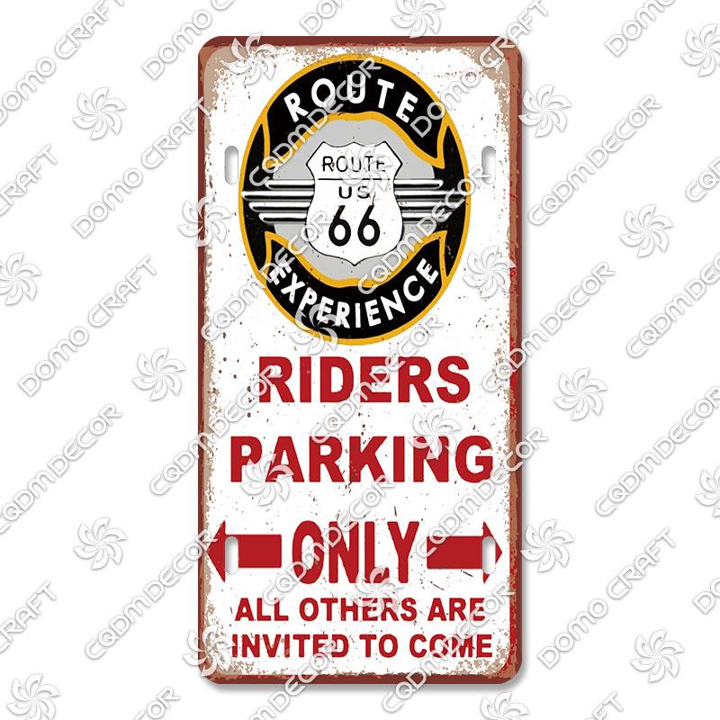 Retro Route 66 License Metal Tin Signs Vintage Road Trip Car Metal Plate Garage Club Gas Station Car Wall Decor
