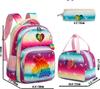 Children 3 Pcs  School Backpack Bag Set Schoolbag Student Primary School Bag Satchel Backpack for Girl Student Book Backpack Bag