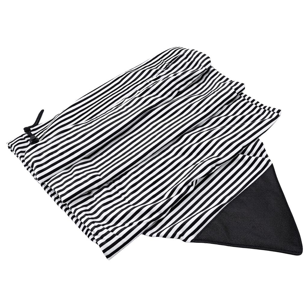 Gestreifte Surfbrettsocke Schutzhülle Dehnbar Paddleboard Abdeckung mit Tasche für Surfzubehör Schwarz Weiß 180x50cm