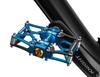 ROCKBROS Fahrrad Cross Aluminium Pedale, Bike/MTB, Legierung, Leichtgewicht, Rutschfest, Lager, 9/16" (Blau & Schwarz)