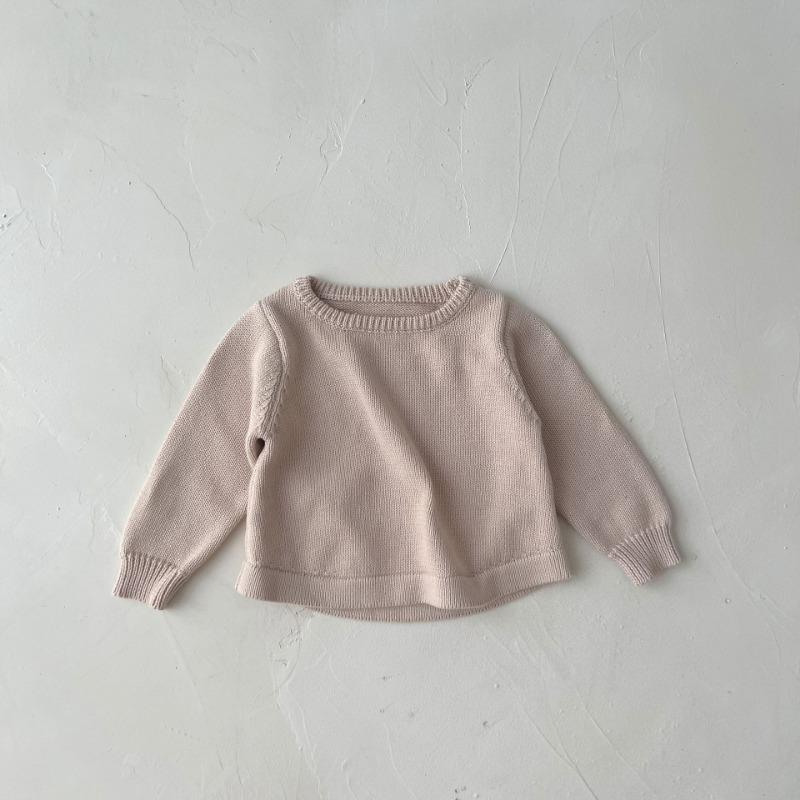 Babytoppar 2022 höst baby stickade tröjor pullover bas toppar barn topp beige tröja
