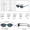 SO&EI Fashion Small Oval Sunglasses Rivets Women Shades UV400 Vintage Punk Men Candy Color Sun Glasses