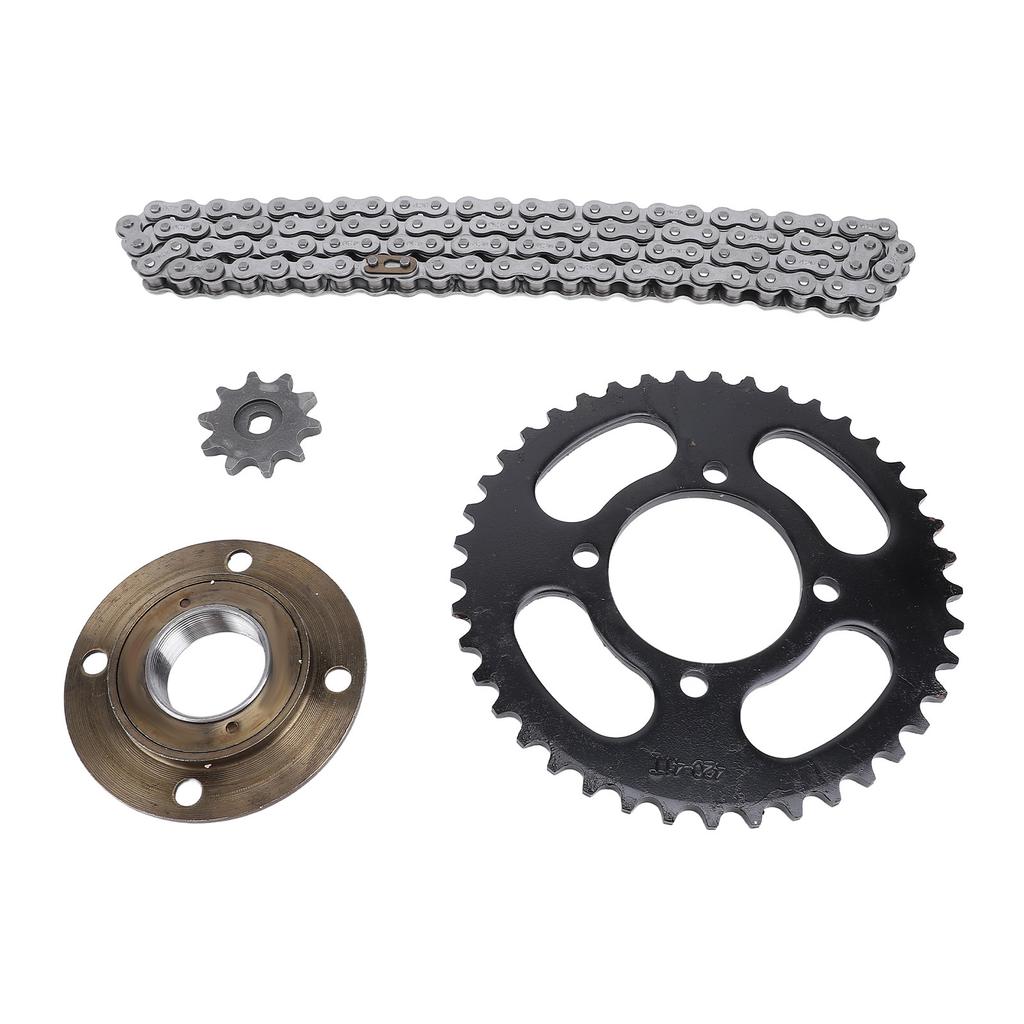 420 Sprocket and Chain Kit 10MM 10T Front 41T Rear Sprocket 76 Drive Links Chain Toothless Flywheel