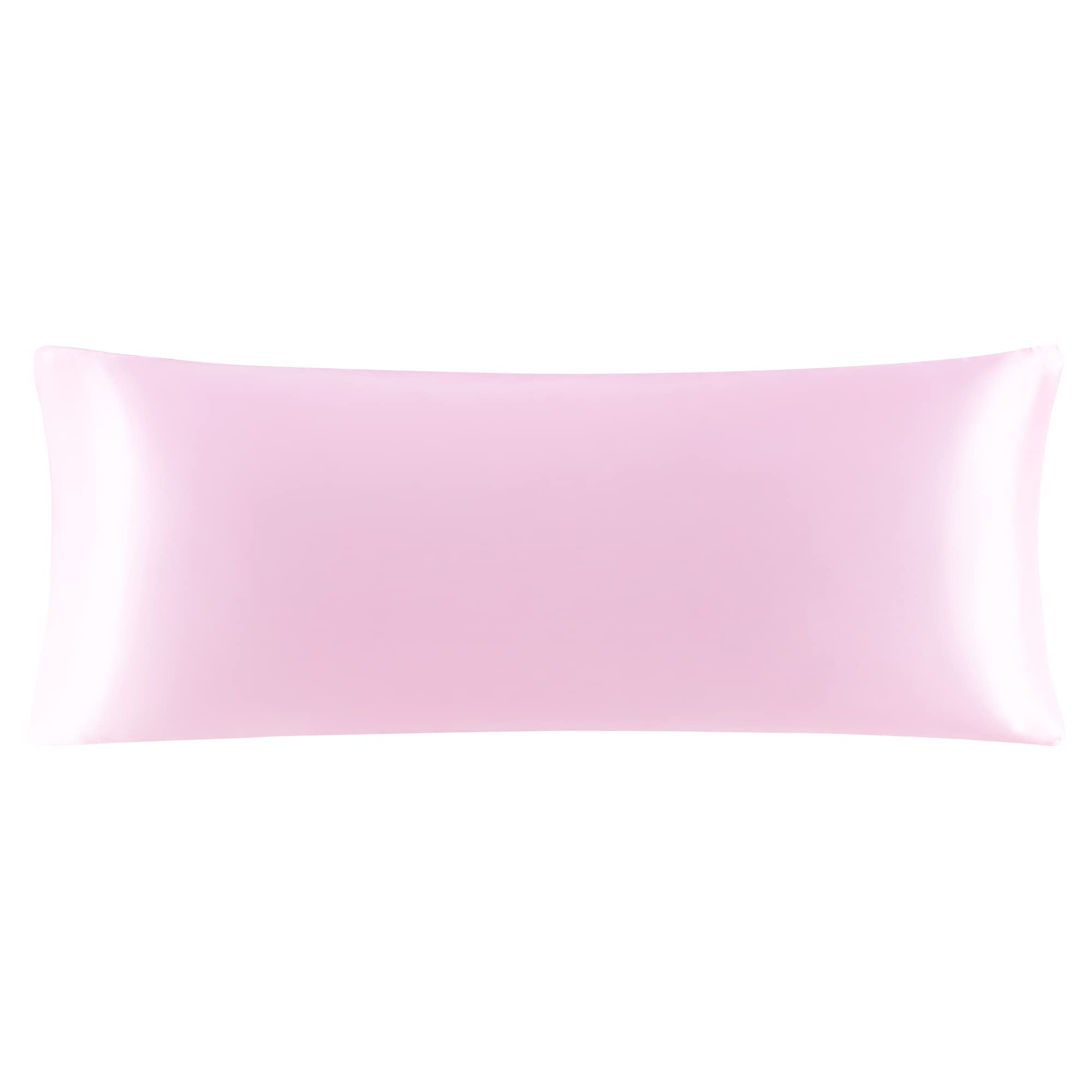 

uxcell Body Pillow Satin Solid Envelope 1 Pink Cover, Weave, Glossy, Smooth, Soft, Wrinkle-Free, Long, Large, Color, Style, Pillowcase, 50x140cm, розовый