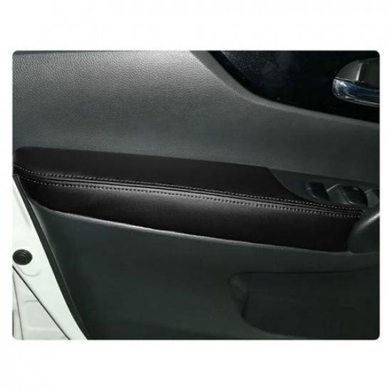 4X ALL Black Leather Door Panel Armrest Cover for Nissan Qashqai 2016-2018