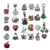 50-Piece Christmas Alloy Enamel Charms Set: Mixed Style DIY Pendants and Dangle Charms.