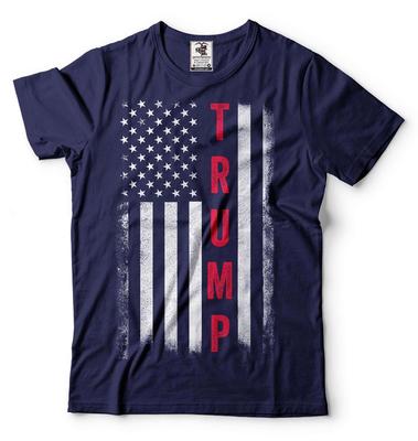 Camiseta Bandeira Trump Bandeira Patriótica EUA Camiseta Donald Trump Camisetas Pró Trump Camiseta Unissex