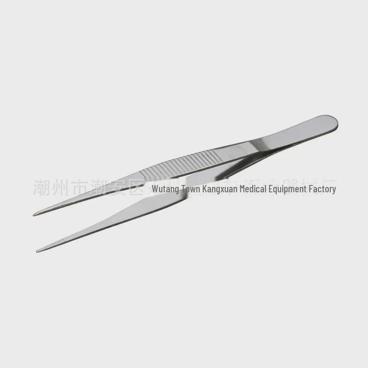 304 Nerezová protiskluzová pinzeta s kulatou hlavou: Dlouhý, tlustý design loktů s pevným hrotem