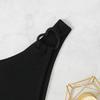 2Pcs/Set Women Bikini Set Halter Adjustable Straps Bra High Waist Hip Covering Bottoms Heart