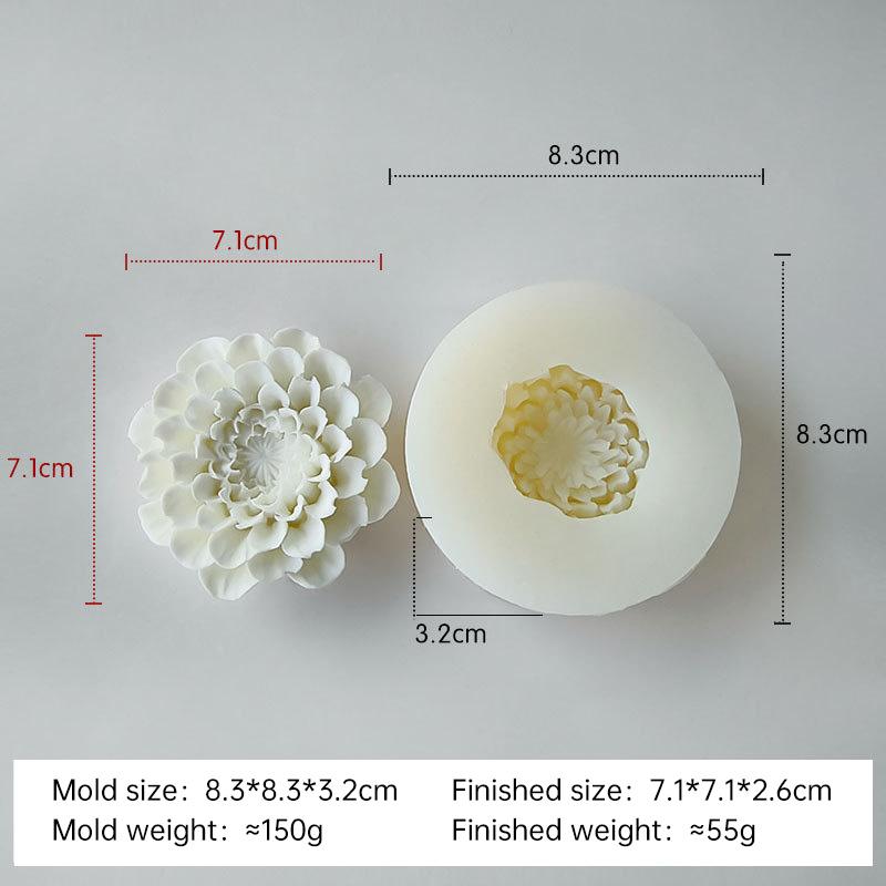 3D Flowers Aroma Candle Silicone Mold Flowers Shaped Handmade Soap Molds DIY Homemade Chocolate Candy Baking Tool