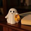 Ghost Ornaments, Halloween Resin Desktop Ornaments, Hanging Pumpkin Basket Design, Desktop Decor for Party Holiday