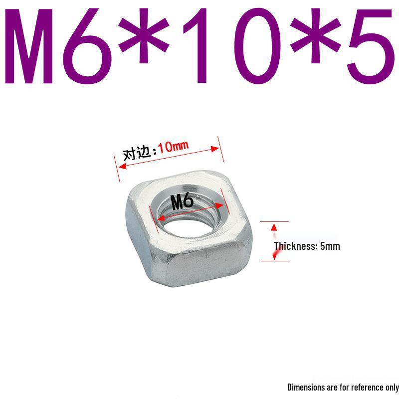 Galvanized Thin Square Nut Cap M4-M16
