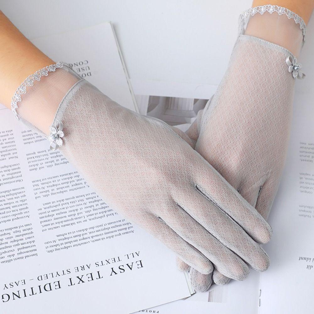 Gants Respirants en Soie Glacée Doigt Entier Gants de Cyclisme Nouveaux Gants de Protection Solaire pour Femmes Été